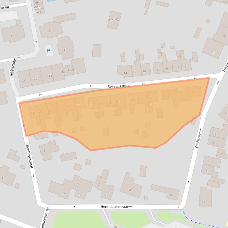 Kaart van postcodegebied 4527CA.