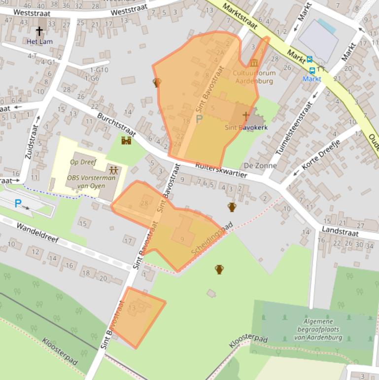 Kaart van postcodegebied 4527CJ.