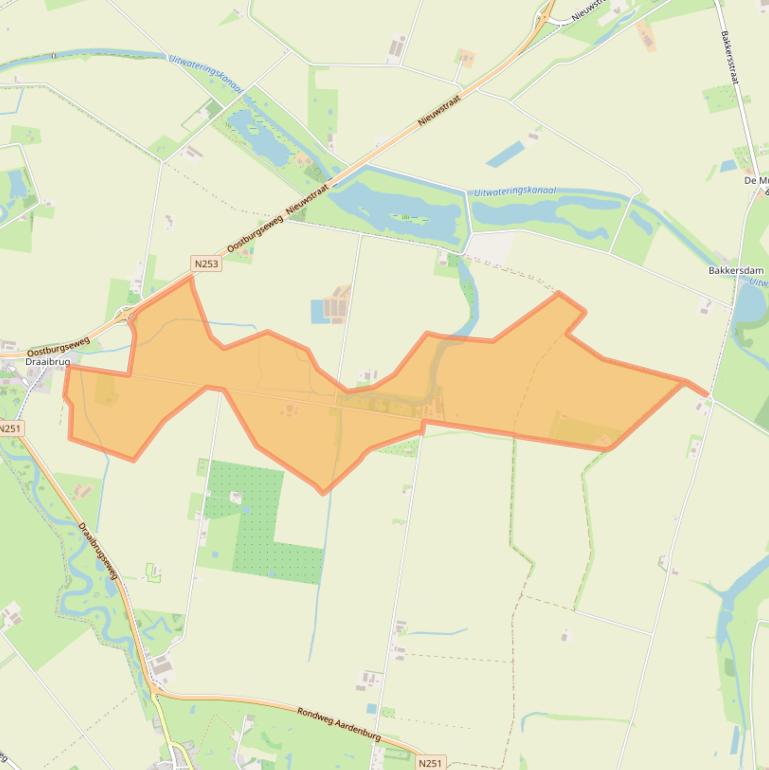 Kaart van postcodegebied 4527PN.