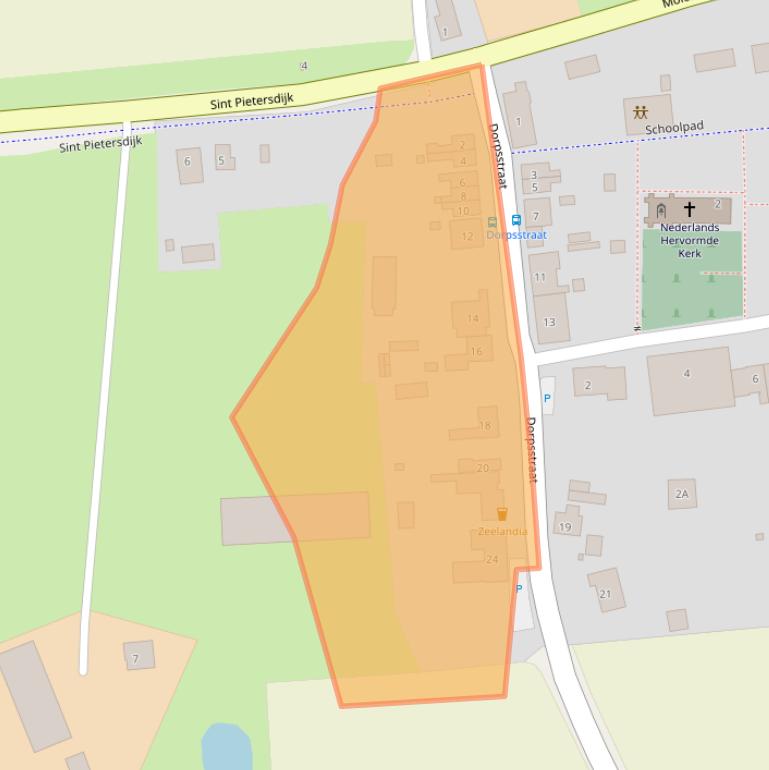 Kaart van postcodegebied 4528EL.