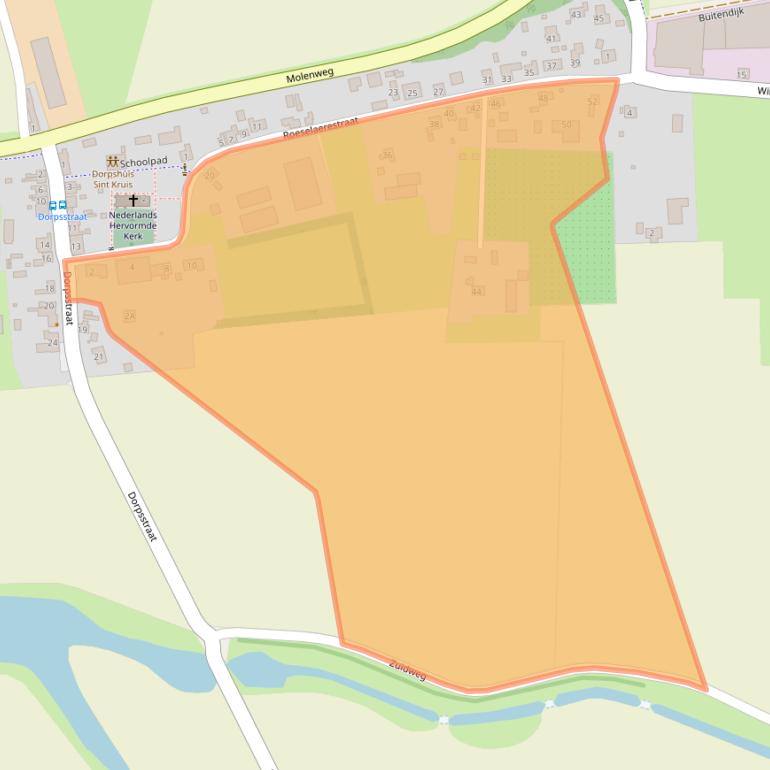 Kaart van postcodegebied 4528EP.