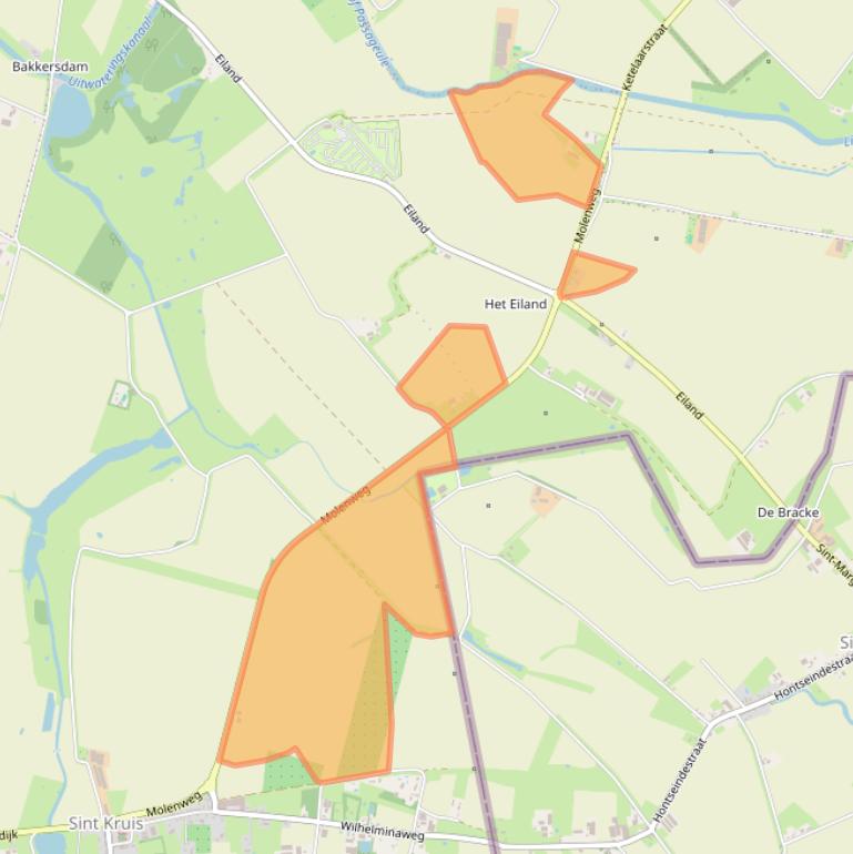 Kaart van postcodegebied 4528ER.