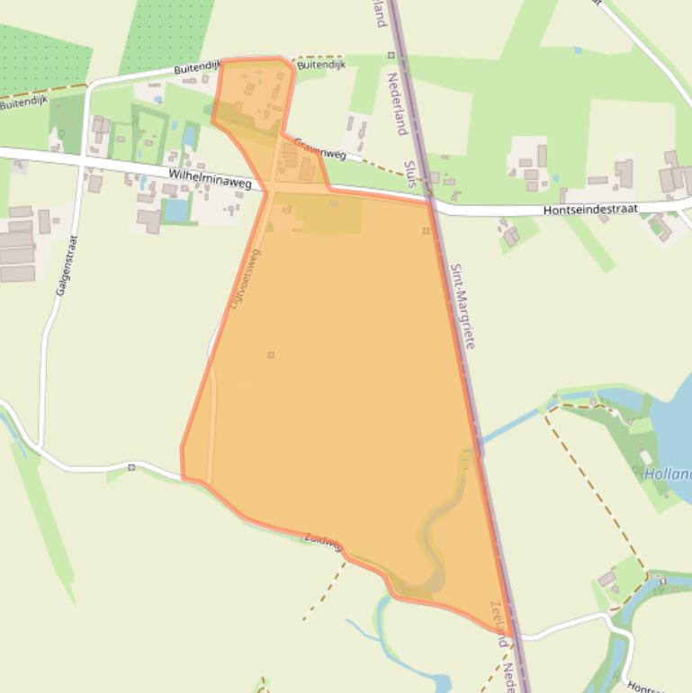 Kaart van postcodegebied 4528EW.