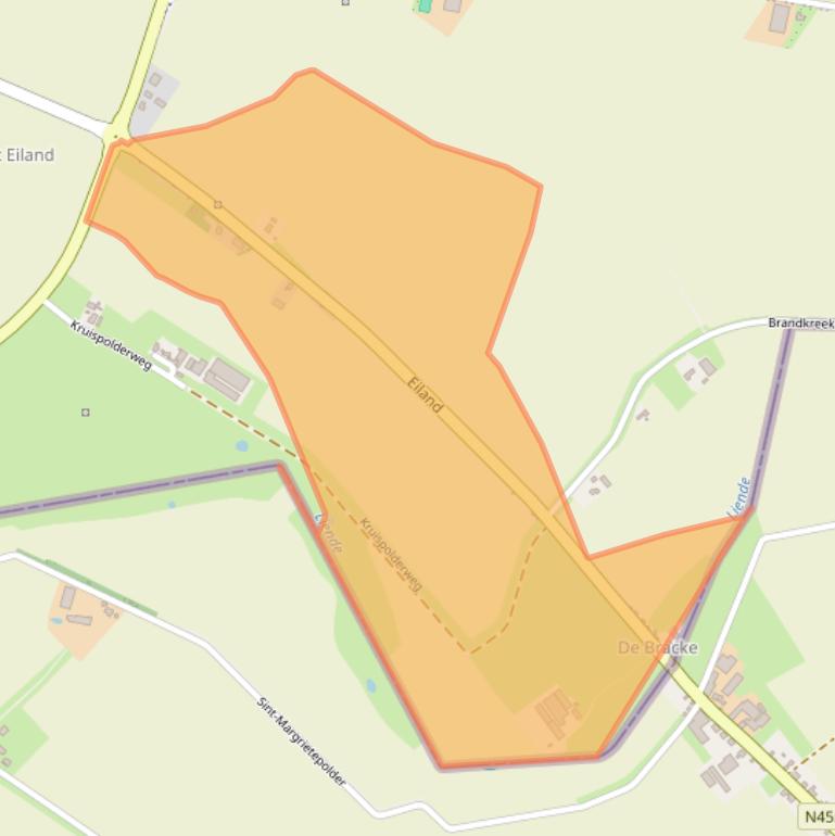 Kaart van postcodegebied 4528KH.