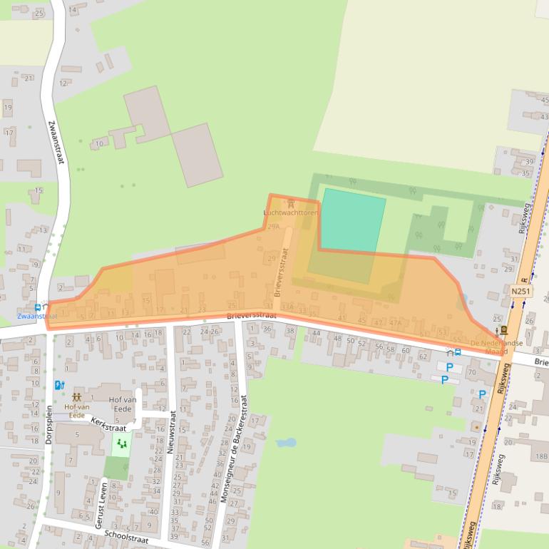 Kaart van postcodegebied 4529GW.