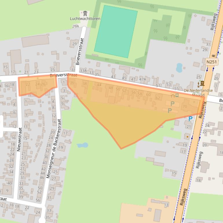 Kaart van postcodegebied 4529GZ.