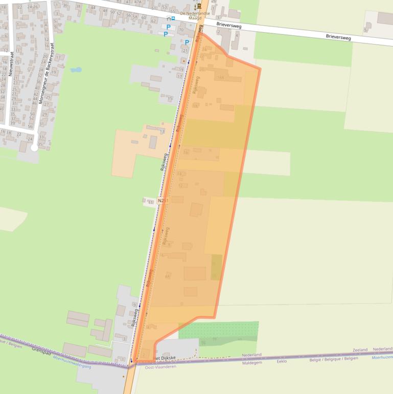 Kaart van postcodegebied 4529JC.