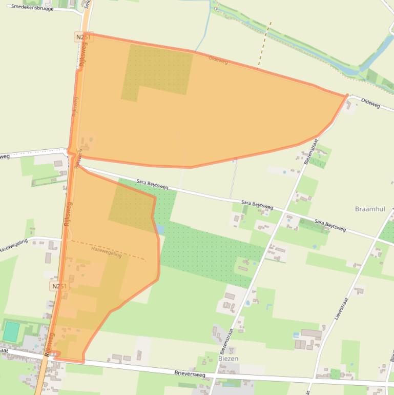 Kaart van postcodegebied 4529JD.