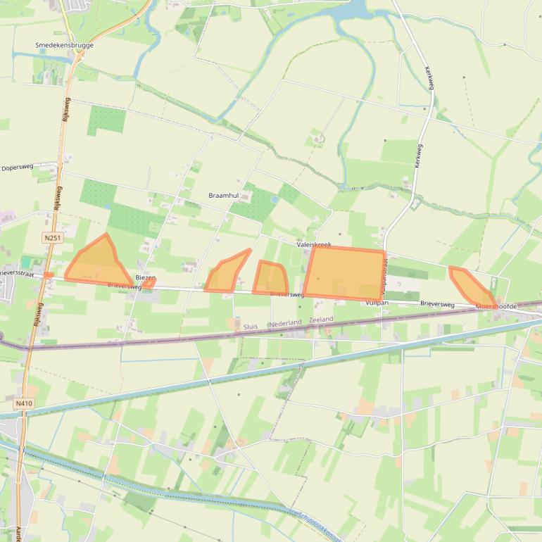 Kaart van postcodegebied 4529JE.