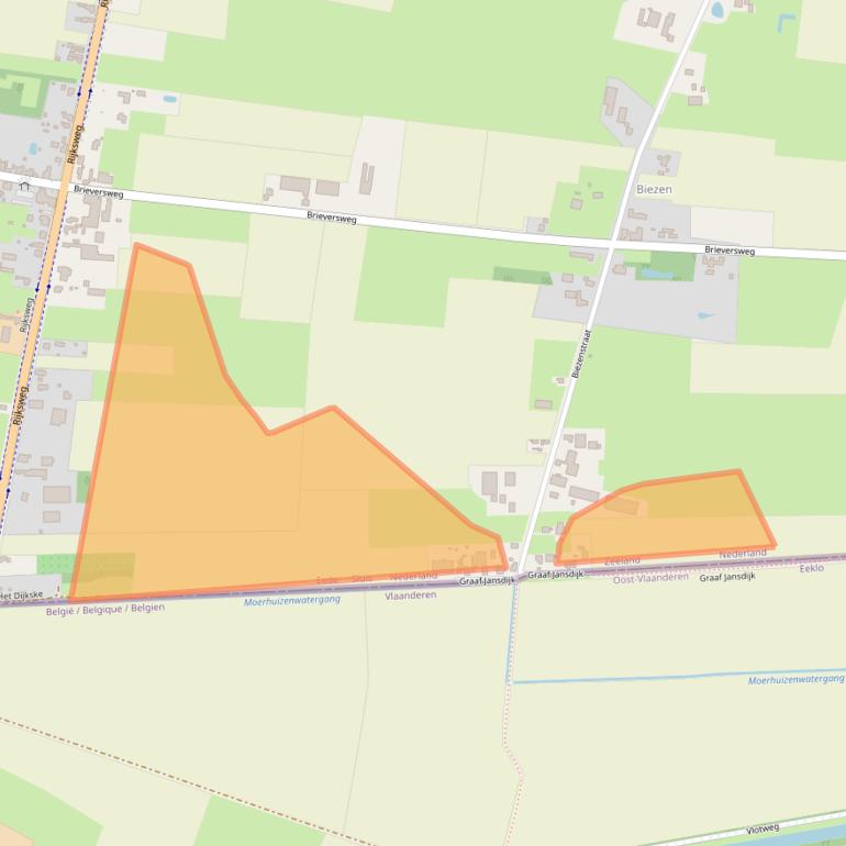 Kaart van postcodegebied 4529JH.