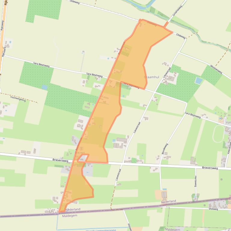 Kaart van postcodegebied 4529JK.