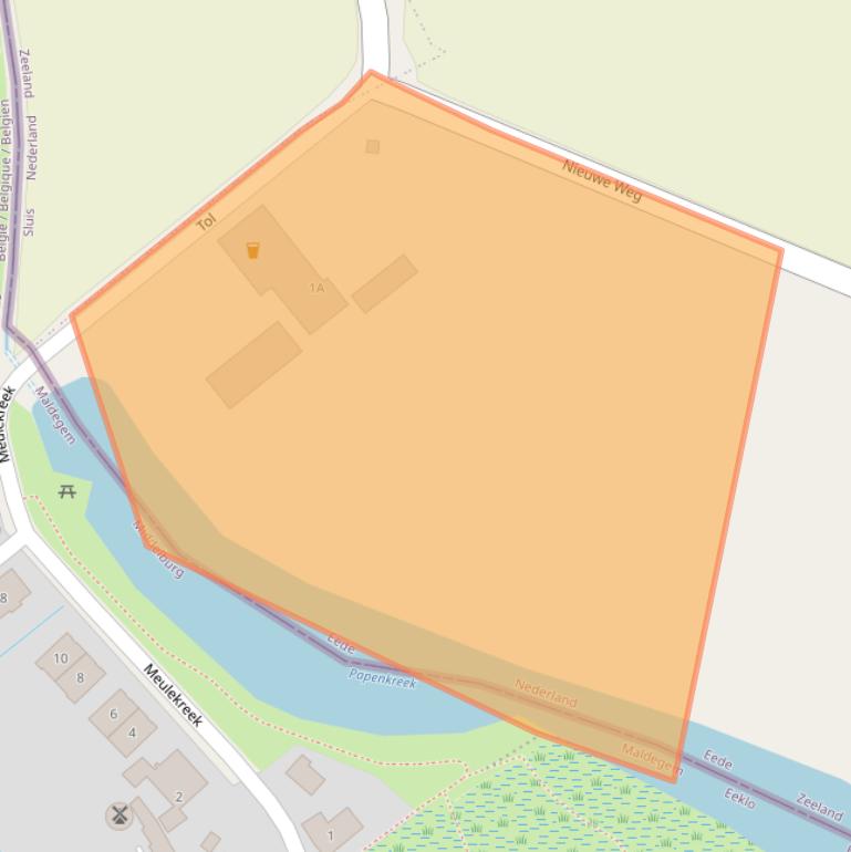 Kaart van postcodegebied 4529PT.