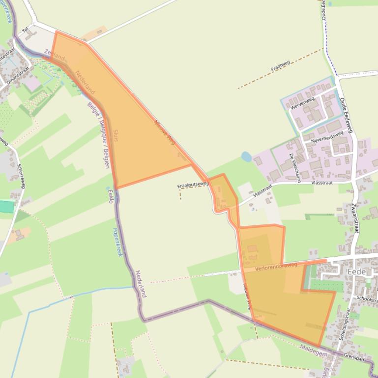 Kaart van postcodegebied 4529PW.