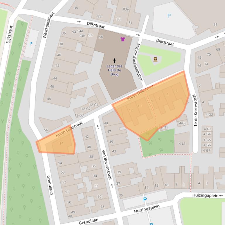 Kaart van postcodegebied 4531AJ.