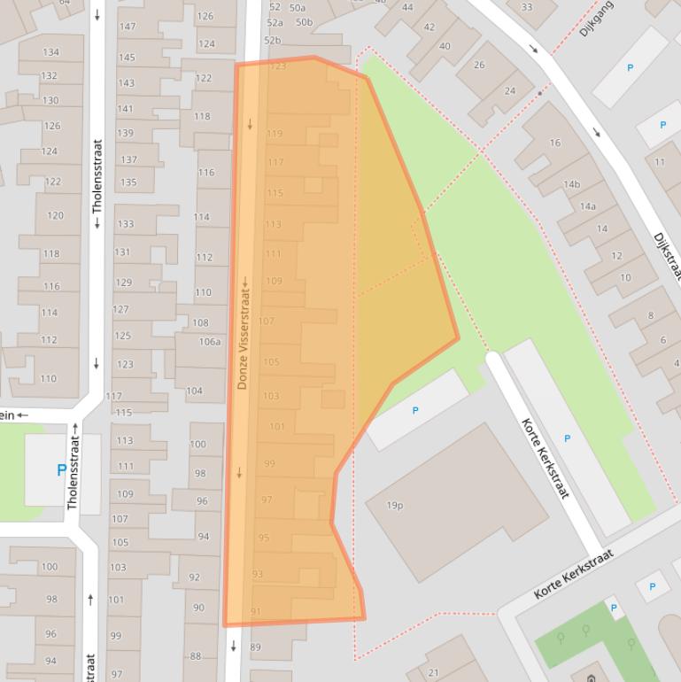 Kaart van postcodegebied 4531BC.