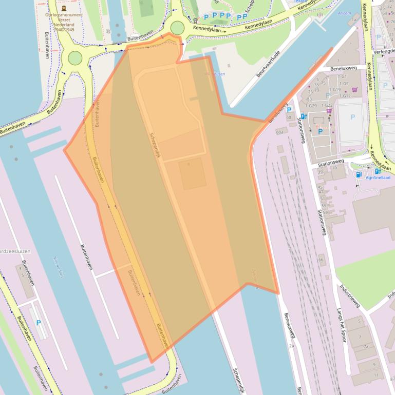 Kaart van postcodegebied 4531BW.