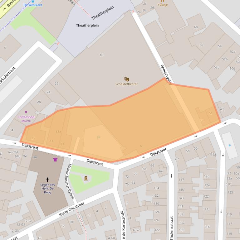 Kaart van postcodegebied 4531CN.