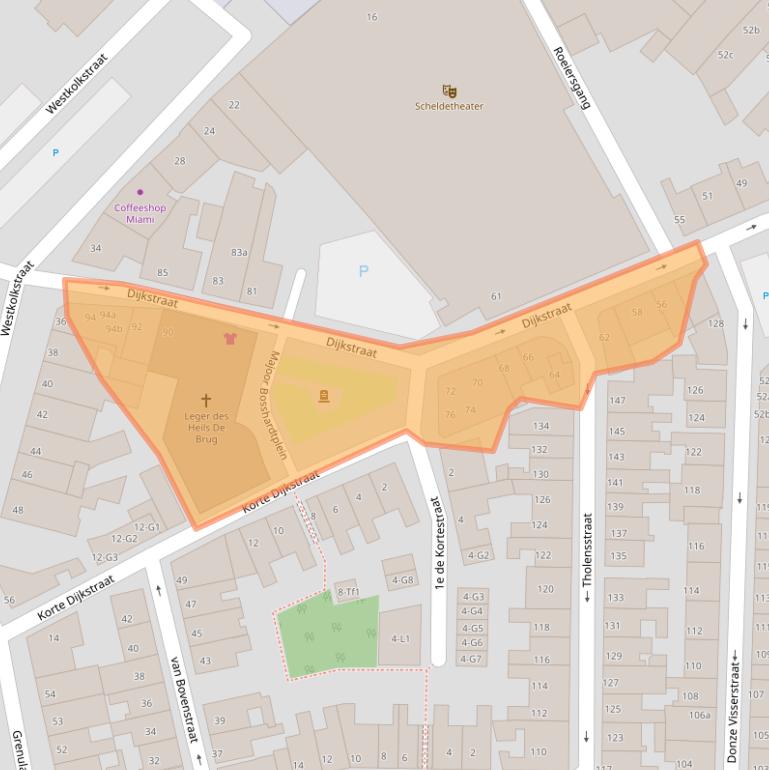 Kaart van postcodegebied 4531CR.