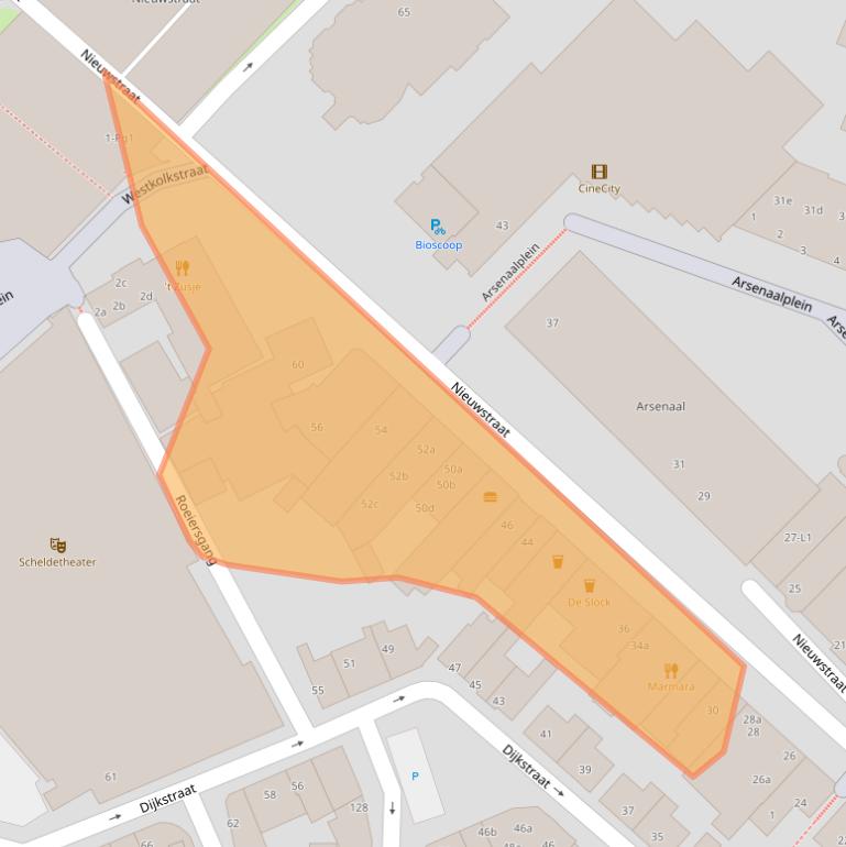 Kaart van postcodegebied 4531CX.