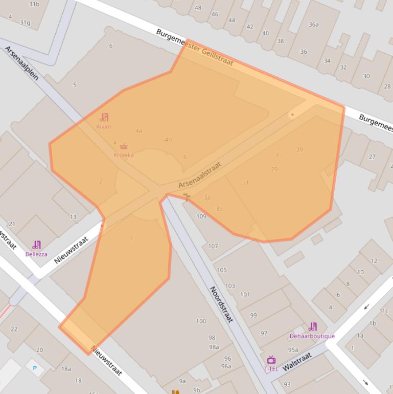 Kaart van postcodegebied 4531CZ.