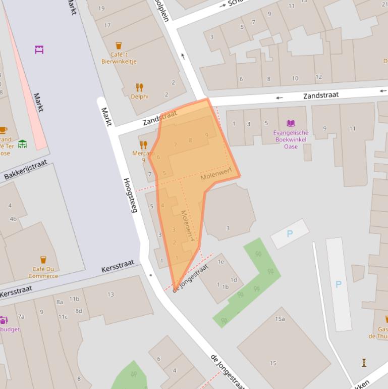 Kaart van postcodegebied 4531DA.