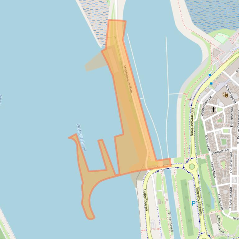 Kaart van postcodegebied 4531DX.