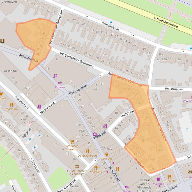 Kaart van postcodegebied 4531EA.