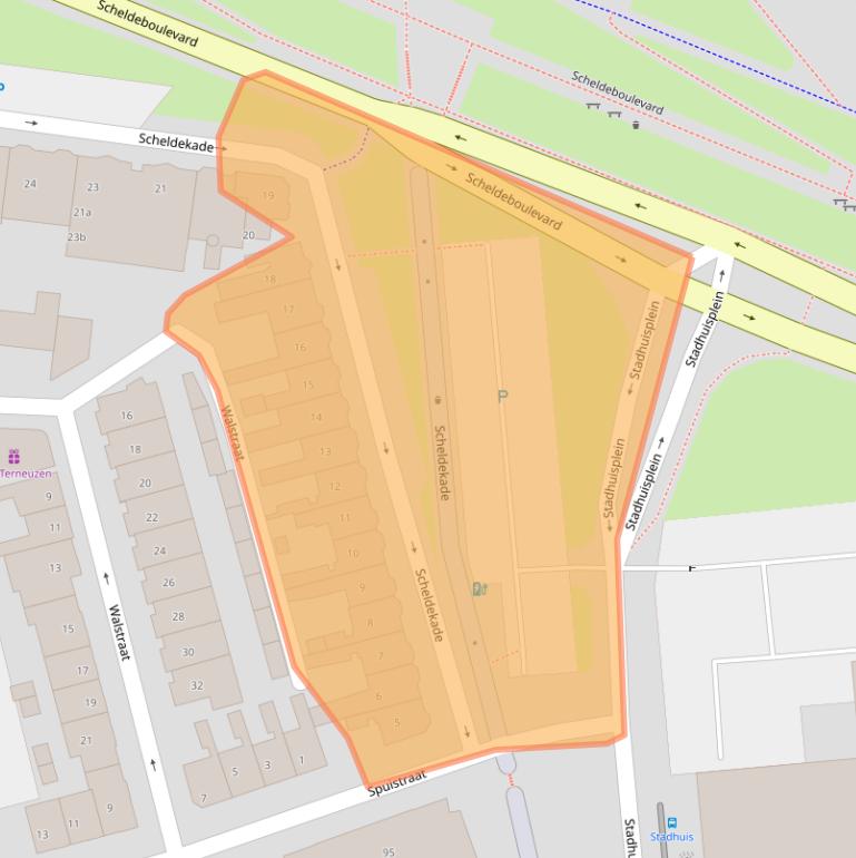 Kaart van postcodegebied 4531EE.