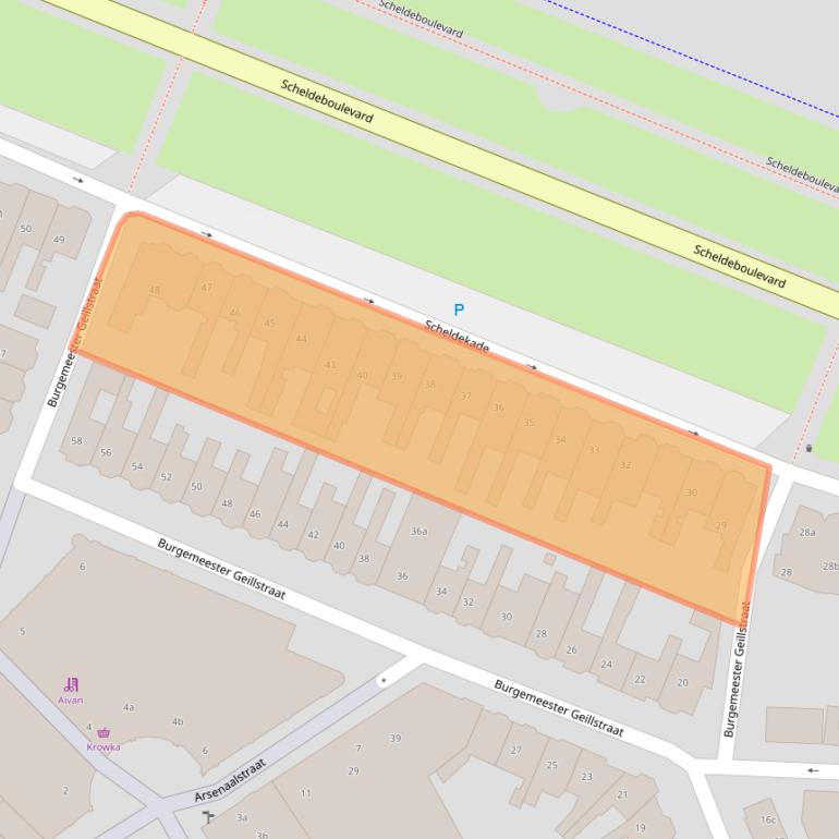 Kaart van postcodegebied 4531EH.