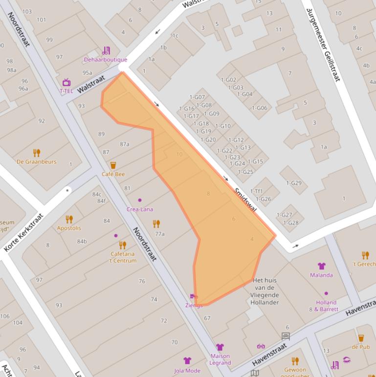 Kaart van postcodegebied 4531EL.