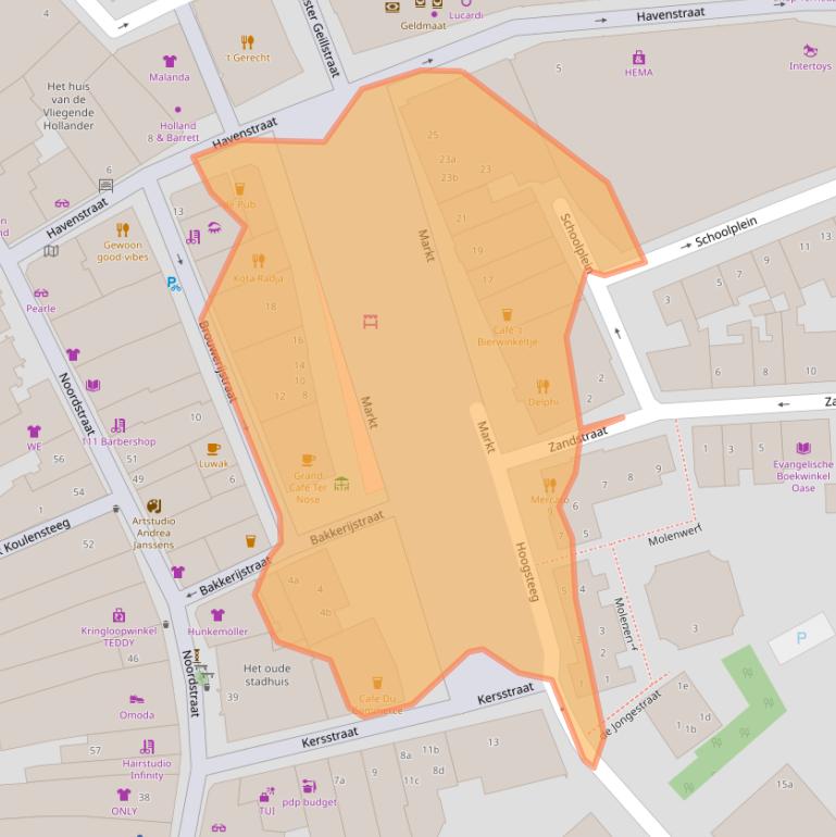 Kaart van postcodegebied 4531EP.