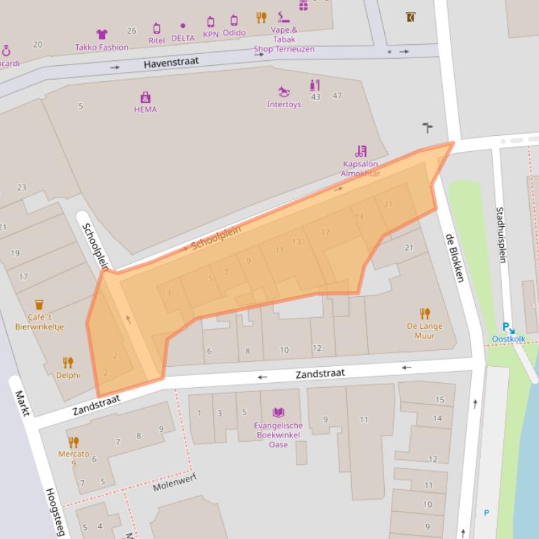 Kaart van postcodegebied 4531ER.