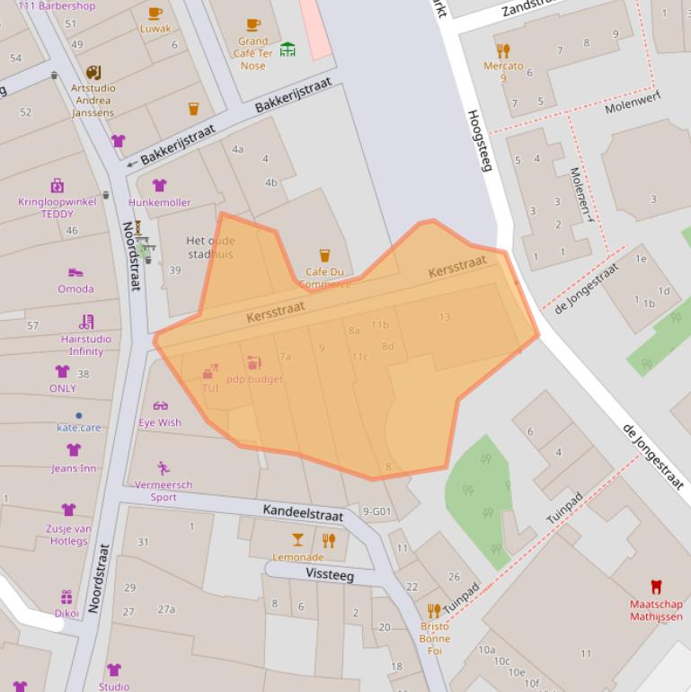 Kaart van postcodegebied 4531EV.