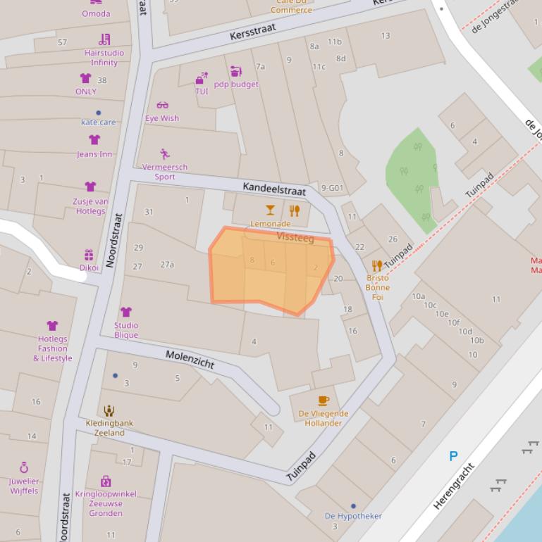 Kaart van postcodegebied 4531EX.