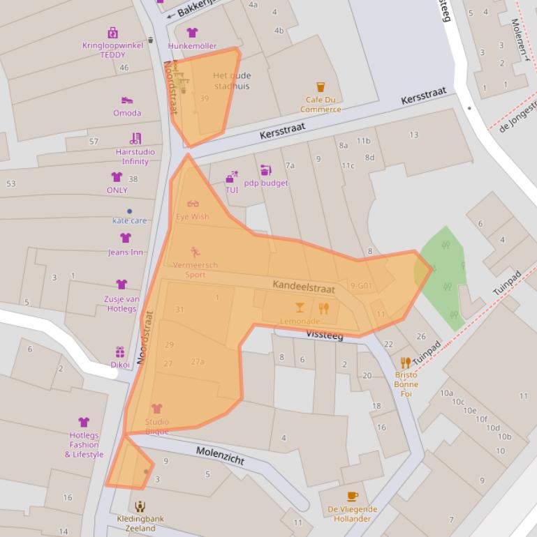 Kaart van postcodegebied 4531GB.