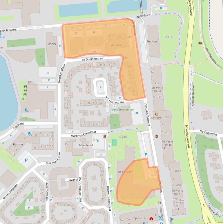 Kaart van postcodegebied 4531GP.