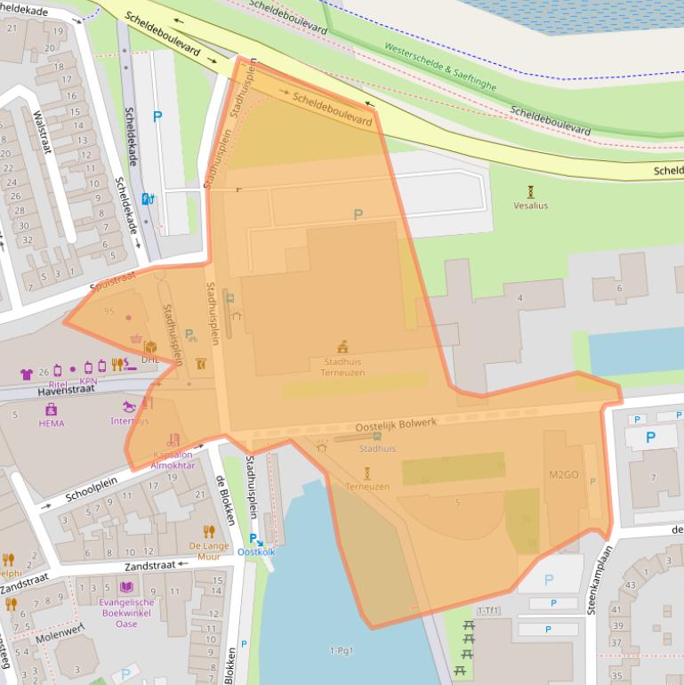 Kaart van postcodegebied 4531GZ.