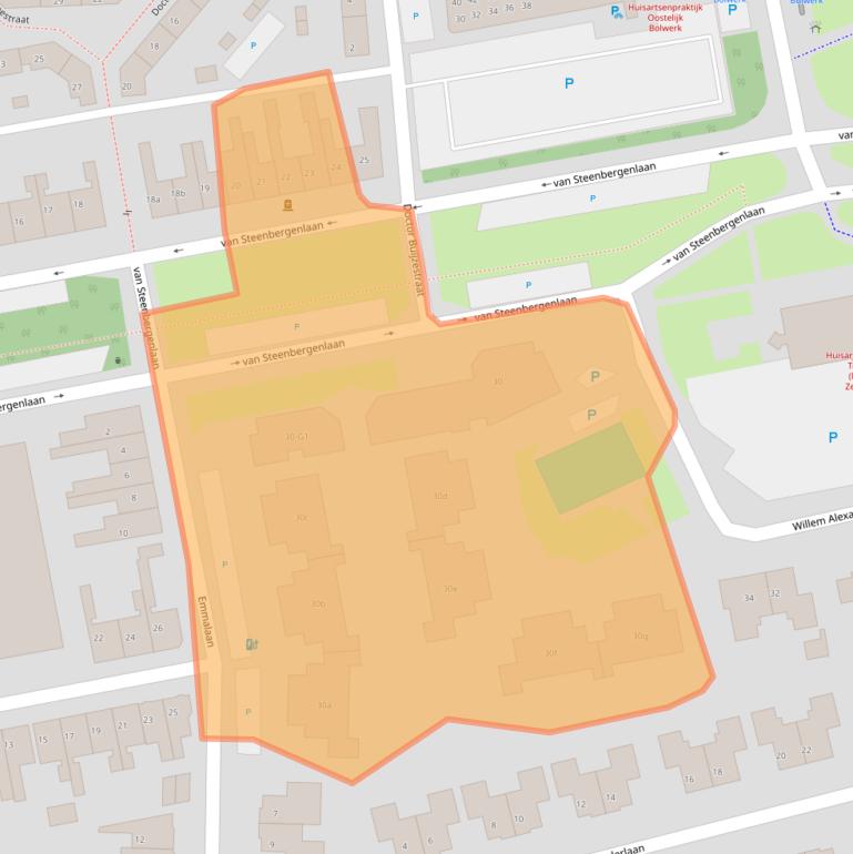 Kaart van postcodegebied 4531HK.