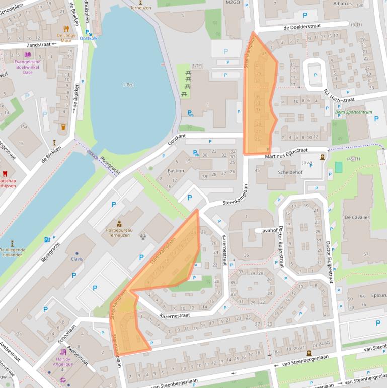 Kaart van postcodegebied 4531HN.