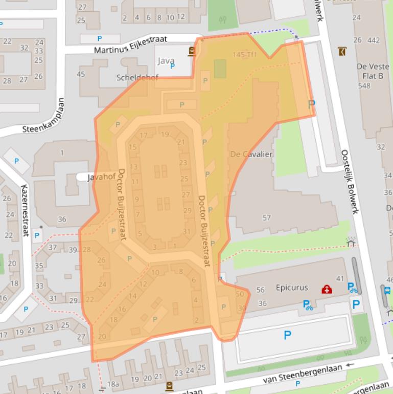 Kaart van postcodegebied 4531HS.