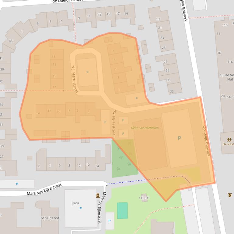 Kaart van postcodegebied 4531HV.