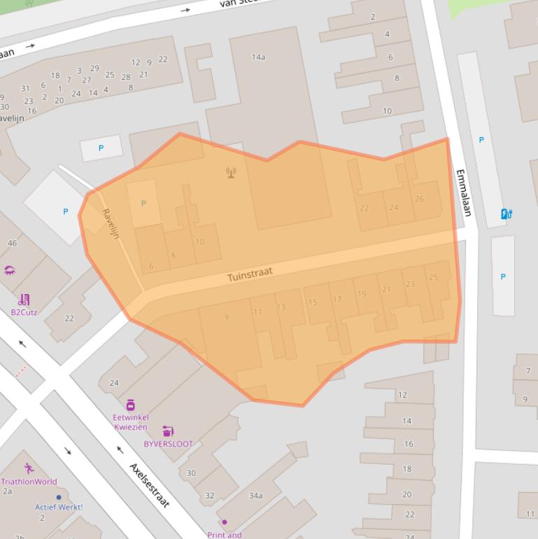 Kaart van postcodegebied 4532AA.