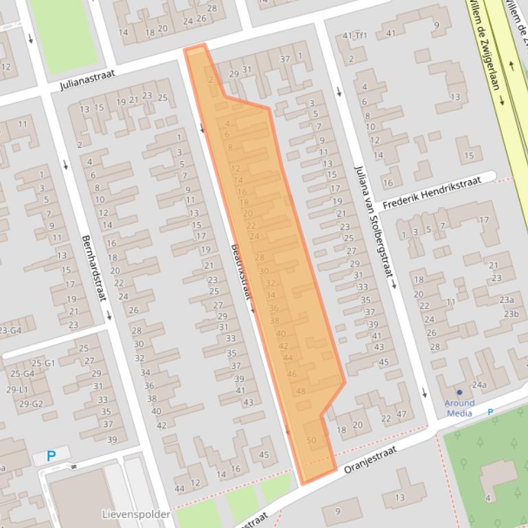 Kaart van postcodegebied 4532AW.