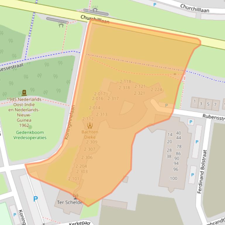 Kaart van postcodegebied 4532BP.