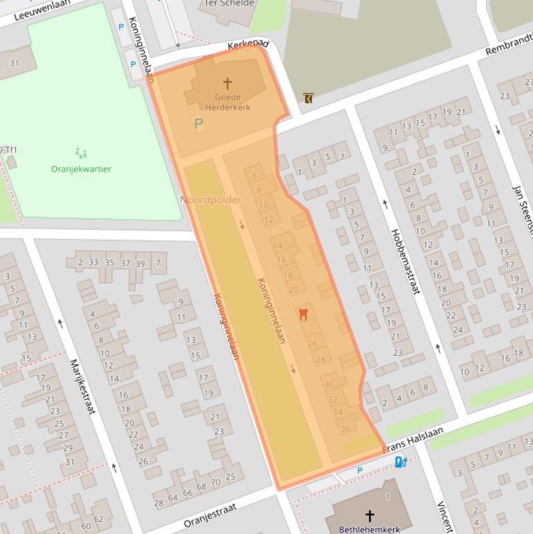Kaart van postcodegebied 4532BR.