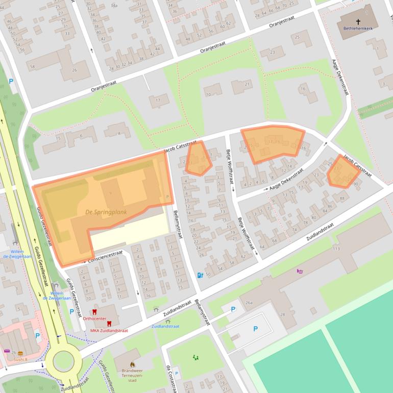 Kaart van postcodegebied 4532BX.