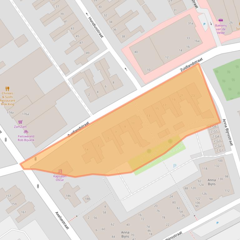 Kaart van postcodegebied 4532CE.