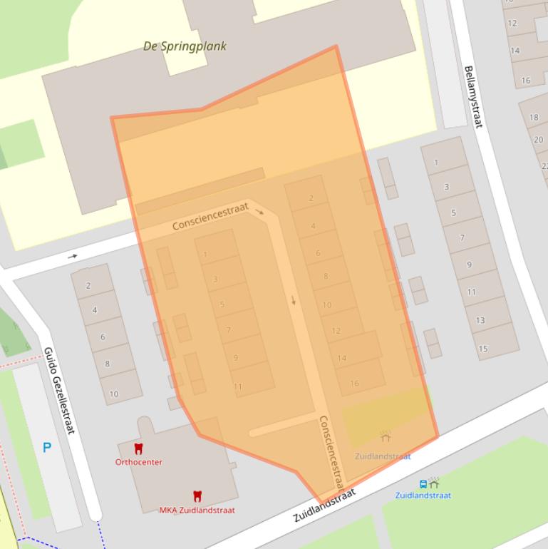 Kaart van postcodegebied 4532CM.