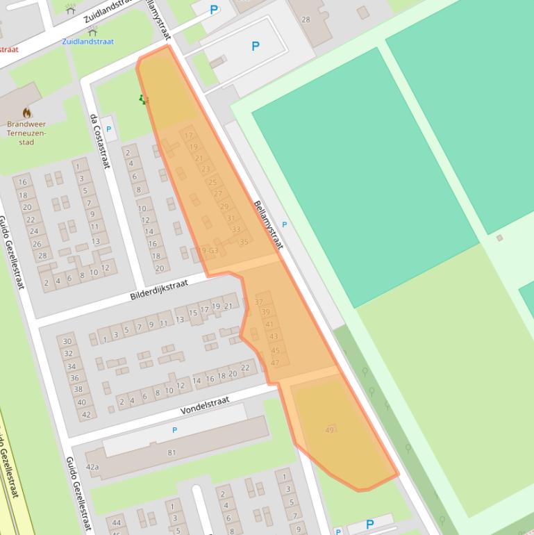 Kaart van postcodegebied 4532CR.