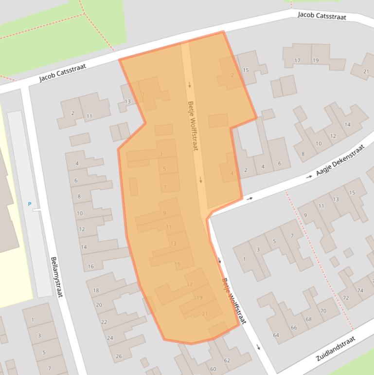 Kaart van postcodegebied 4532CS.